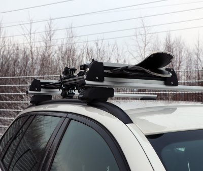 Roof rack ski holder - for 3 pairs of skis/snowboard