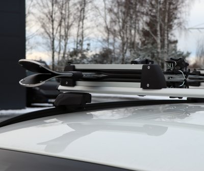 Roof rack ski holder - for 3 pairs of skis/snowboard