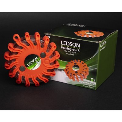 LED warning puck | Rechargeable | Ø120 mm