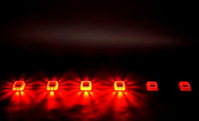 LED warning pucks (6 pcs) with accompanying bag