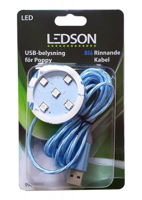 Poppy lighting LED Blue with running light effect in the cable - Light up your Grace Mate Poppy
