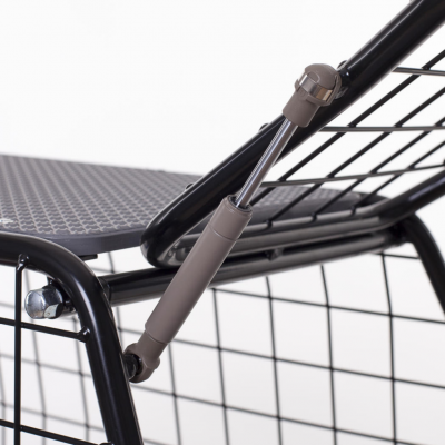 Gas spring for dog cage/dog gate