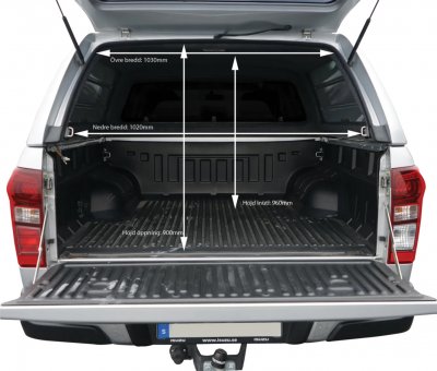Hardtop canopy Alpha CMX Isuzu D-Max fits model years 2012-2020