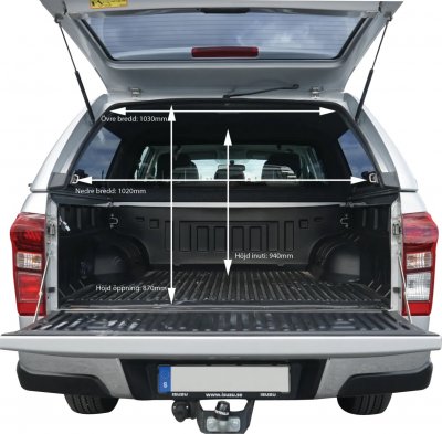 Truck Cap Alpha GSX for Isuzu D-Max from 2012-2020