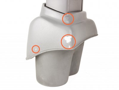 Grey imitation leather armrest for VW Caddy 2004- - 2-Sort