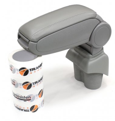 Grey imitation leather armrest for VW Caddy 2004- - 2-Sort