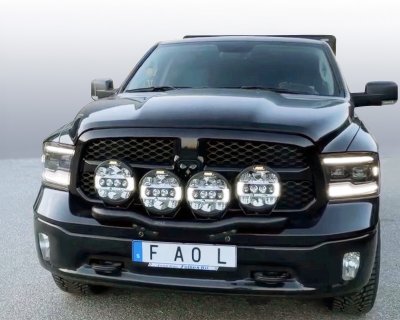 Auxiliary light bracket for 4 driving lights for Dodge RAM 1500 from 2013-2018 | Split front/bumper