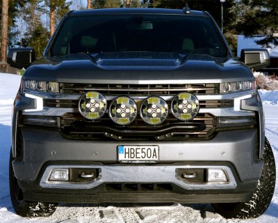 Auxiliary light bracket for 4 lights Chevrolet Silverado from 2019-2022