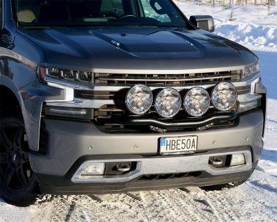 Auxiliary light bracket for 4 lights Chevrolet Silverado from 2019-2022