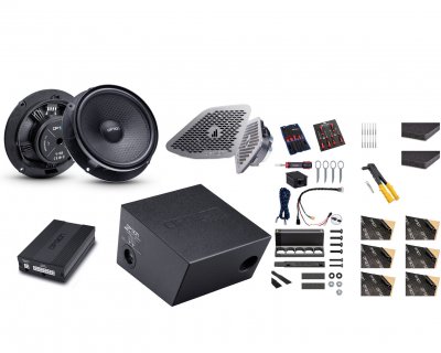 Front speaker package, DSP audio processor, amplifier, and subwoofer for the 2019–2024 Volkswagen Caravelle T6.1