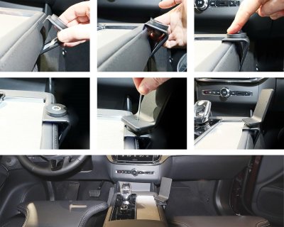 Mobile phone holder Volvo XC60 2026- | For mounting to the right of the center console