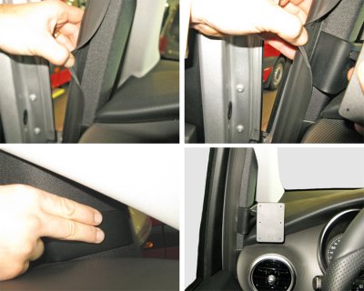 Mobile phone holder Mercedes EQV 2020- | For mounting on the left A-pillar