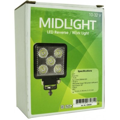 Midlight LED Task/Backlight - 7,5W, E-marked, Floodlight