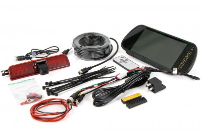 Complete kit with camera, rearview mirror screen and cable for Volkswagen Caddy from 2004-2020.