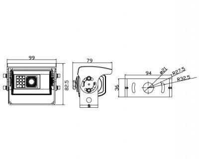 Rear view camera RCP30 | Visor camera