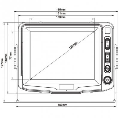 Rear view camera system 5-inch with rotatable ball camera