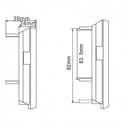 Rearview camera system 7 rearview mirror monitor incl. one side camera