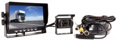 Rear view camera system with 7-inch screen and camera