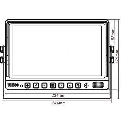Rear view camera system 9-inch with 1 standard camera
