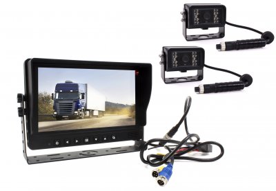 9-inch rear view camera system with 2 standard cameras