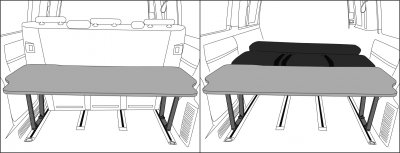 Rear Shelf Volkswagen Multivan T6.1 2020-2021