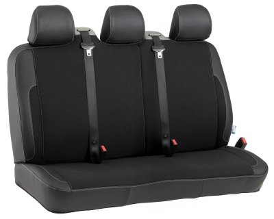 Example image: Seat cover, rear seat, Kia PV5 Passenger 2025- | Vinyl and fabric | With headrest