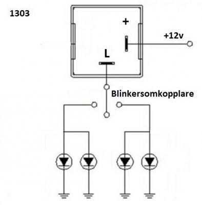 Turn signal relay for American cars | CF12, 2-pole turn signal relay