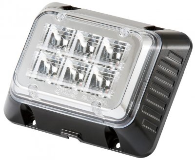 Flashing light with 6 flash heads in Orange - 9-32V | ECE R65