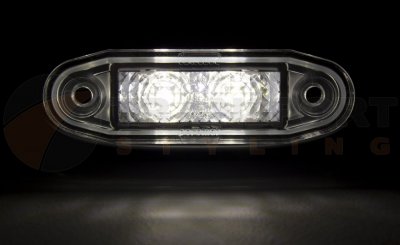 Boreman LED side marker light with chrome frame - 10-30V