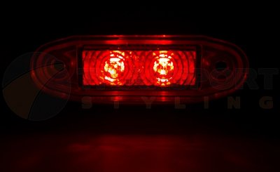 Boreman LED side marker light with chrome frame - 10-30V