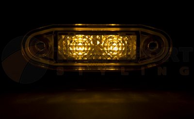 Boreman LED side marker light with chrome frame - 10-30V