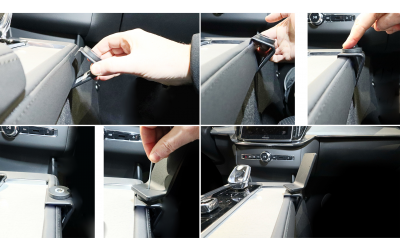Installation of mobile phone holder for Volvo XC90 from 2025- | For mounting on the center console