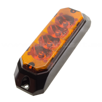 Flashing light with 4/6 flash heads in Orange | 9-36V | ECE R65
