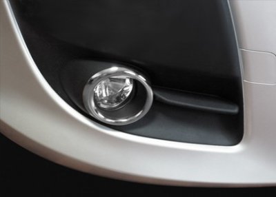 Stainless steel fog light rings for Fiat Dobló from 2010-2014