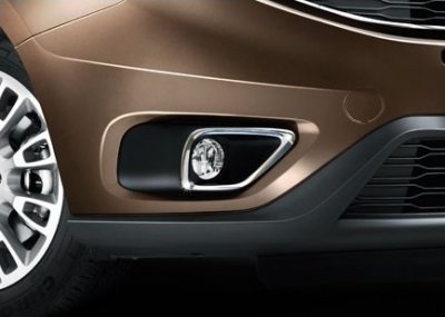 Stainless steel fog light rings for Fiat Dobló from 2015-