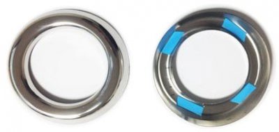 Stainless steel fog light rings for Ford Transit from 2014-2019