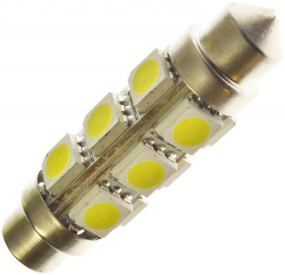 Diode lamp 12V 12xSMD Xenon white 42mm Festoon/flashlight