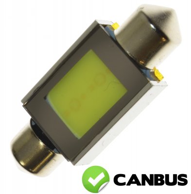 Diode lamp 12 V 1xCOB Xenon white 36 mm bulb
