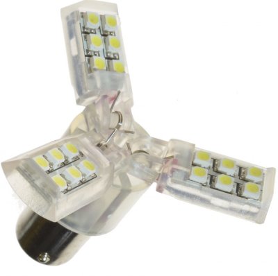 Diode lamp 12V 24xSMD 3-wing Red BAY15d