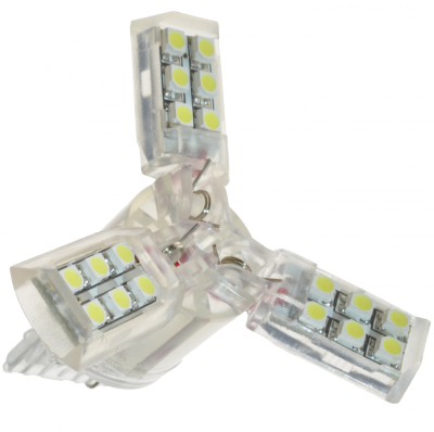 Diode lamp 12V 24xSMD Xenon white 3-wing W21W
