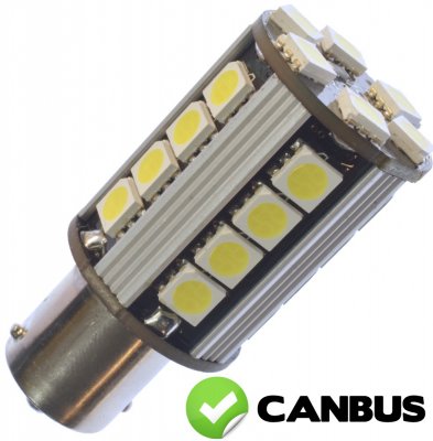 Diode lamp 12V 26xSMD Canbus xenon white BA15s