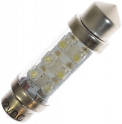 Diode bulb 12V 6xDiode White 39mm bulb