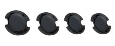 Stainless Steel Door Handle Cups (Gun Metal Black) for VW Transporter T6 2016-