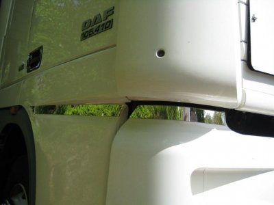 Stainless steel door fold for DAF XF 95/105