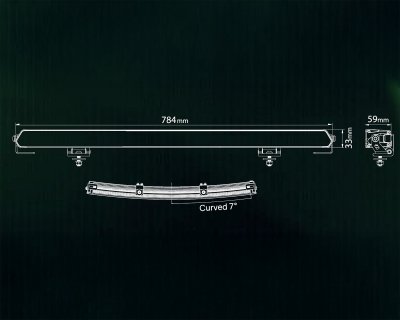 EPIX31 Slim Curved LED Ramp 31 162W - Ultra Thin Curved Light Bar