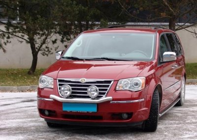 Auxiliary Light Mount in Stainless Steel (for 2 auxiliary lights) for Chrysler Voyager 2009-