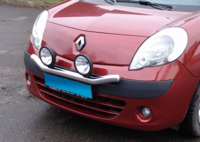 Extra light bracket in stainless steel for 2 extra lights for Renault Kangoo 2008-2013