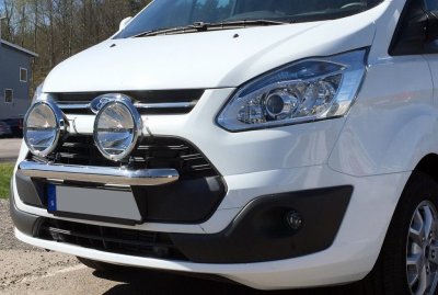 Stainless steel extra light bracket for Ford Transit Custom from 2013-2017