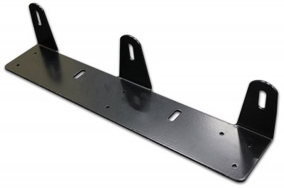 Extra light holder in black painted steel for 3 extra lights (max 225 mm), extended fixing ears