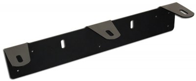 Extra light holder in black painted steel for 3 extra lights (max 225 mm), extended fixing ears